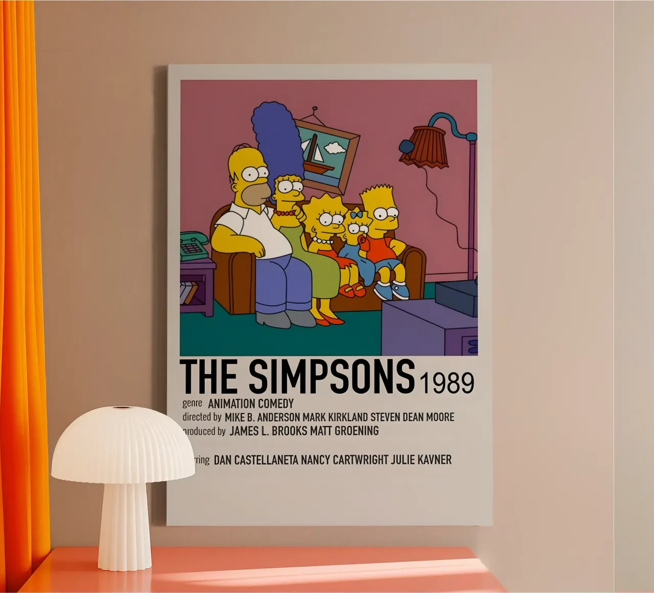 THE SIMPSONS 1989 Leinwand von MVFminimalist