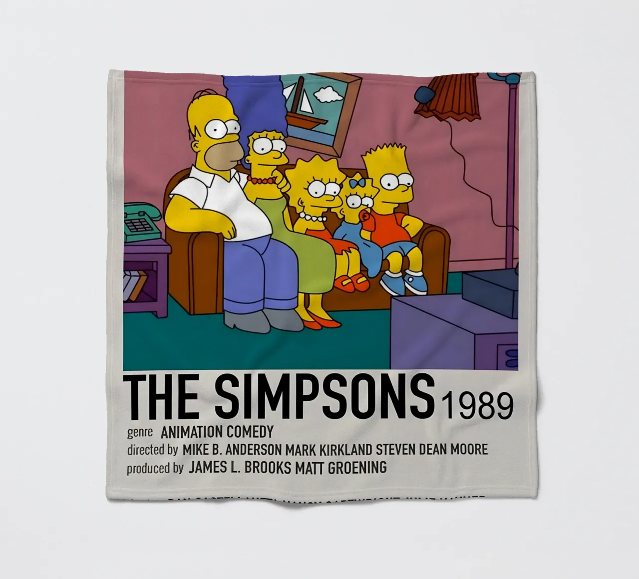 THE SIMPSONS 1989 coperta in pile da MVFminimalist