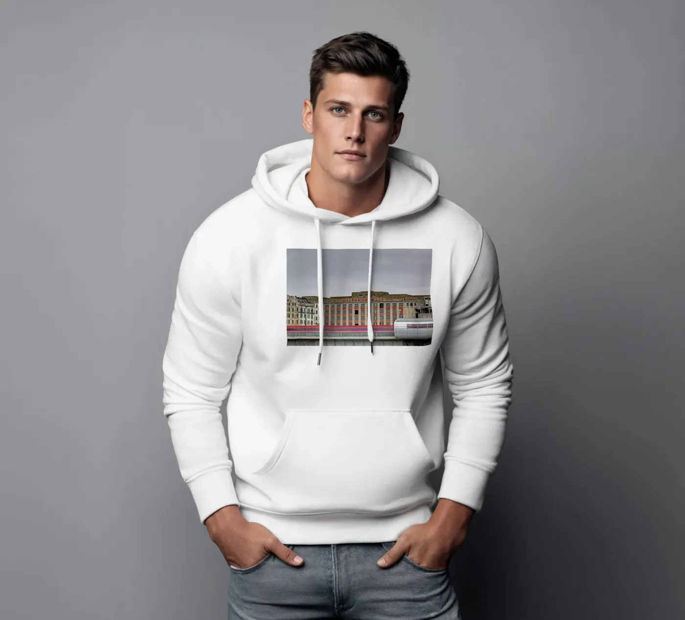 Millenium Mills felpa con cappuccio da Michael Belhadi