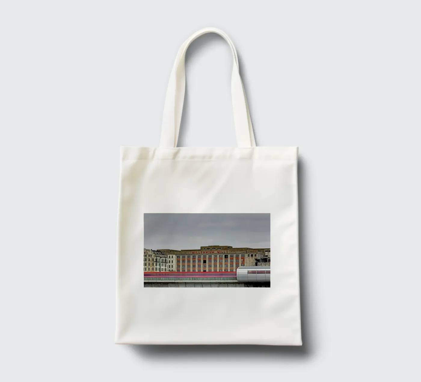 Millenium Mills tote bag by Michael Belhadi