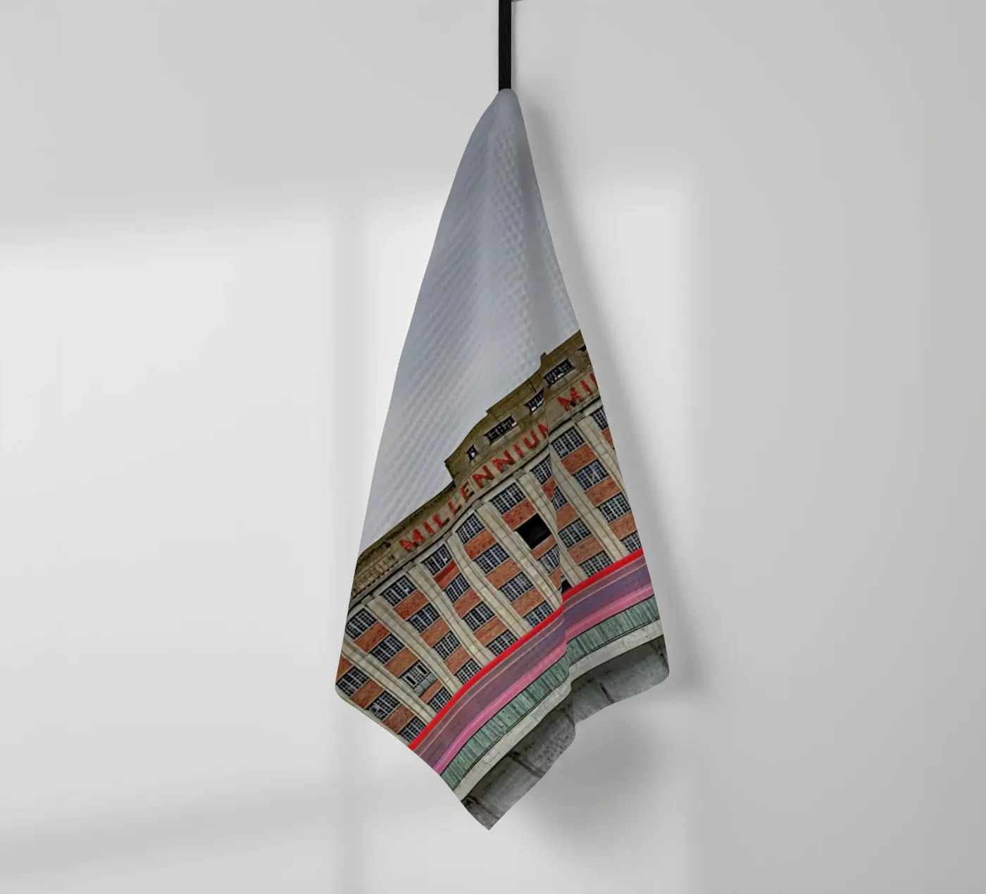 Millenium Mills tea towel by Michael Belhadi