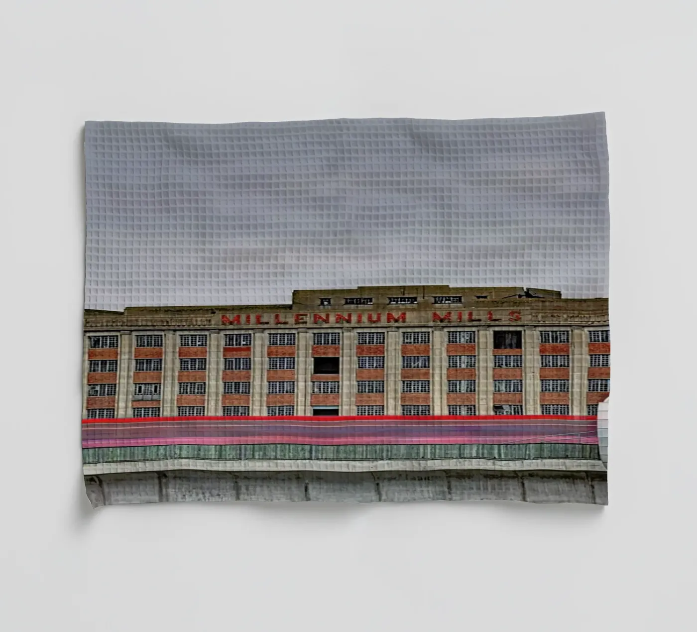 Millenium Mills tea towel by Michael Belhadi
