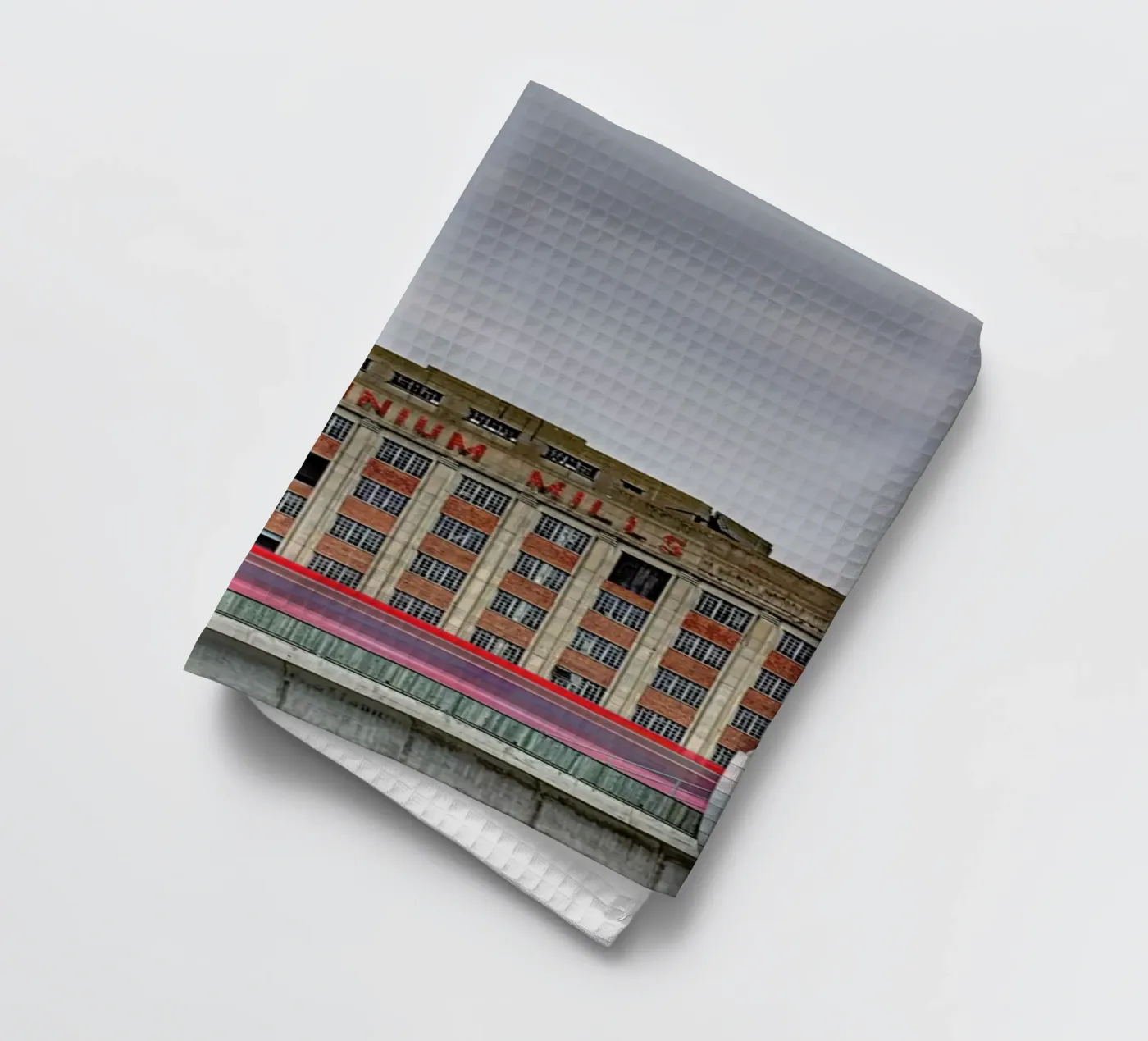 Millenium Mills tea towel by Michael Belhadi