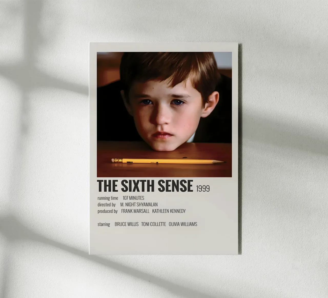 THE SIXTH SENSE 1999 alluminio dibond da MVFminimalist