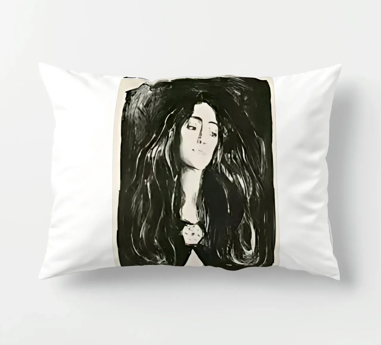 La spilla. Eva Mudocci di Edvard Munch cuscino da kaitlinparkershop
