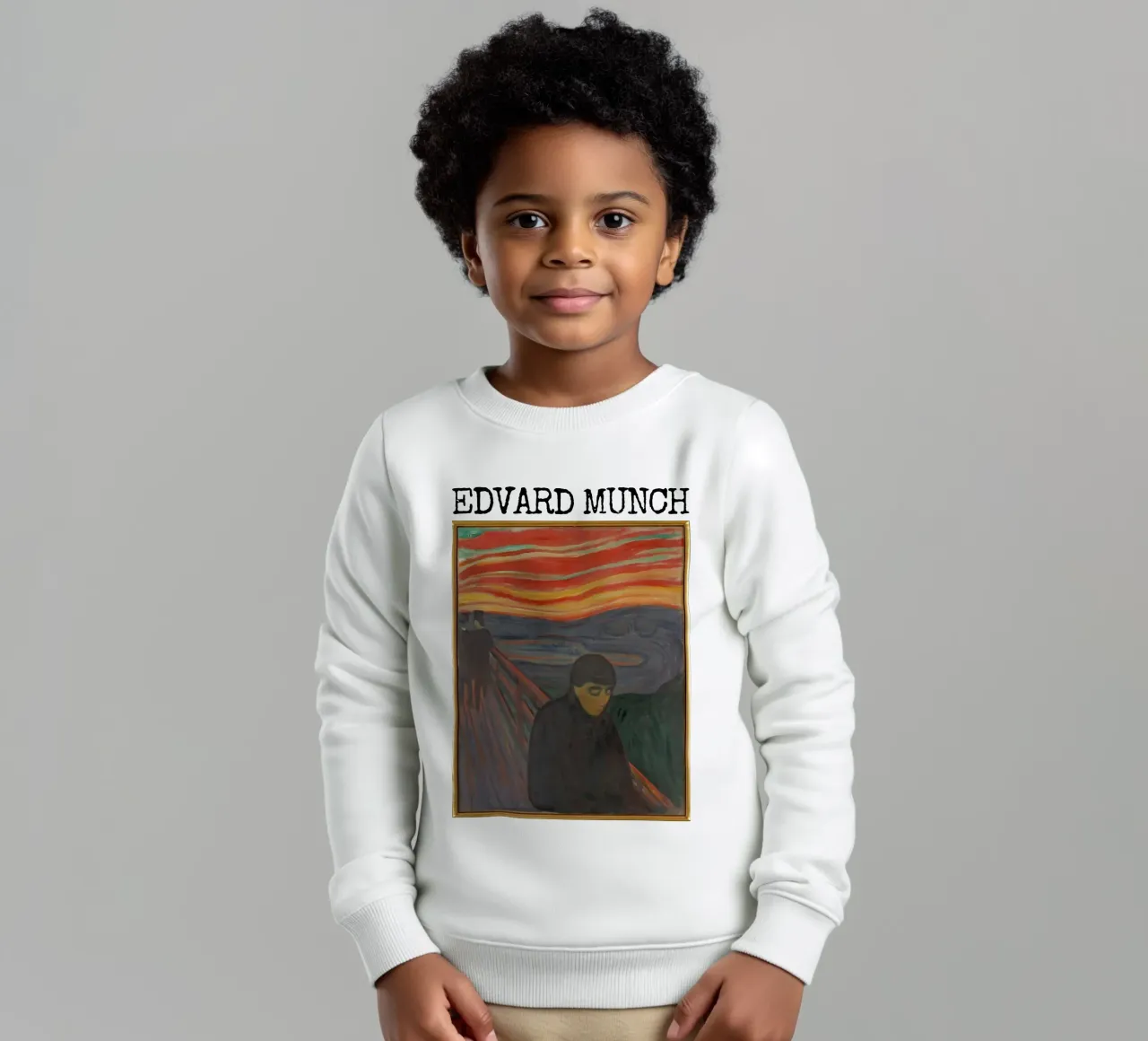 Disperazione di Edvard Munch felpa bambino da kaitlinparkershop