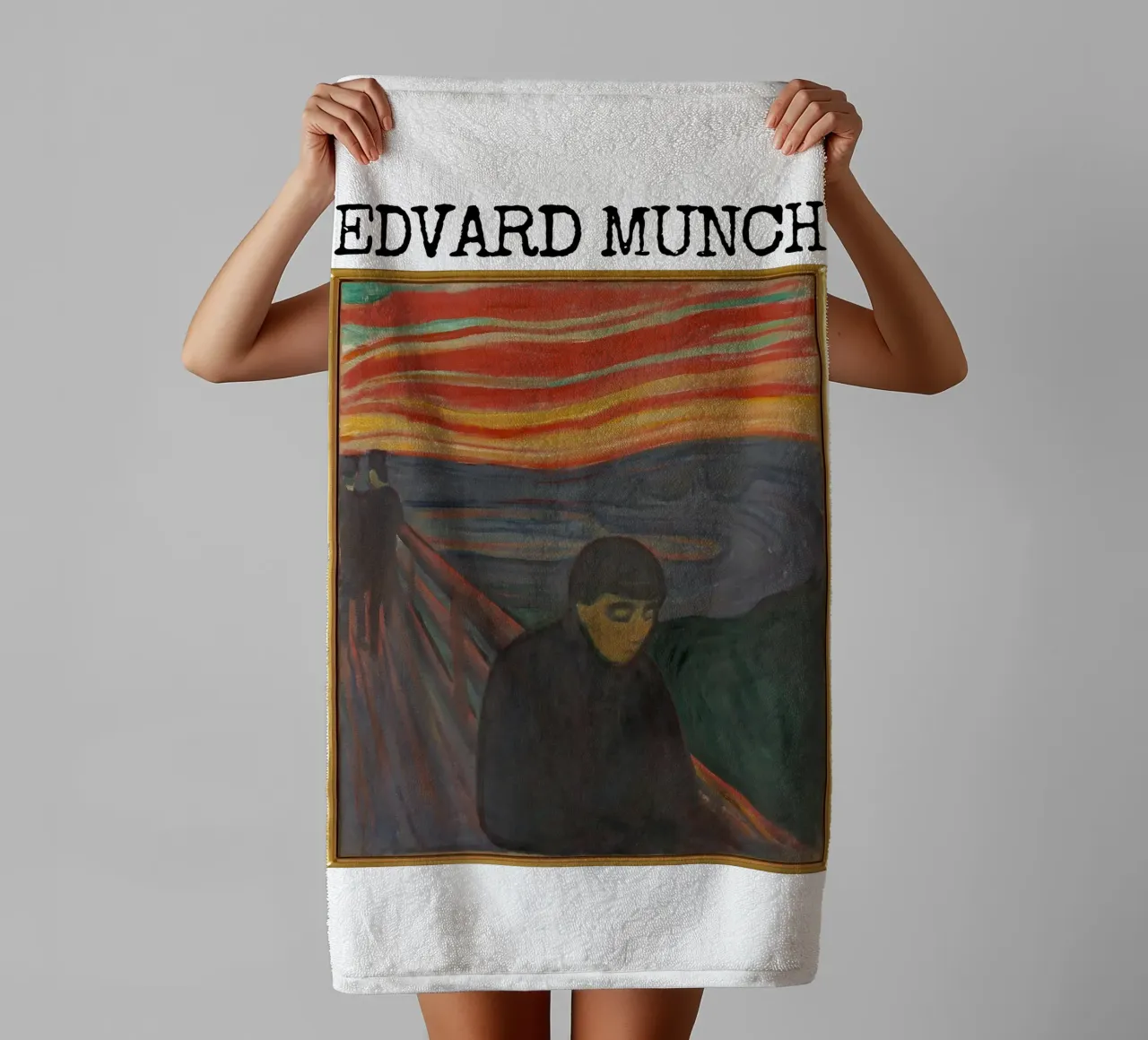 Disperazione di Edvard Munch asciugamano da bagno da kaitlinparkershop