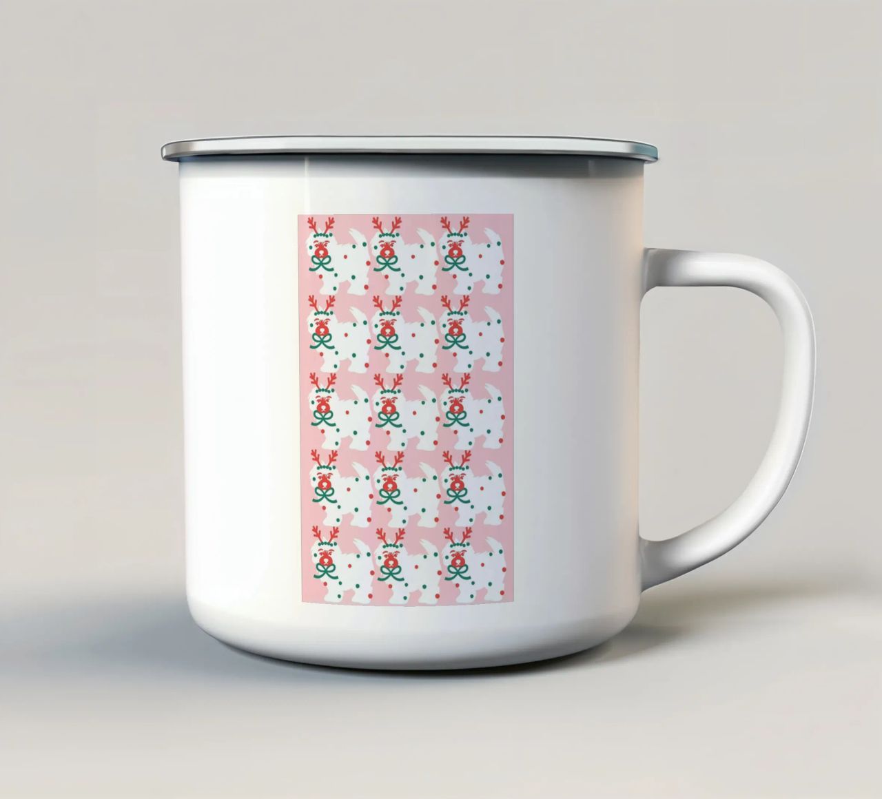 Merry Woofmas tazza in smalto da Mariery Young