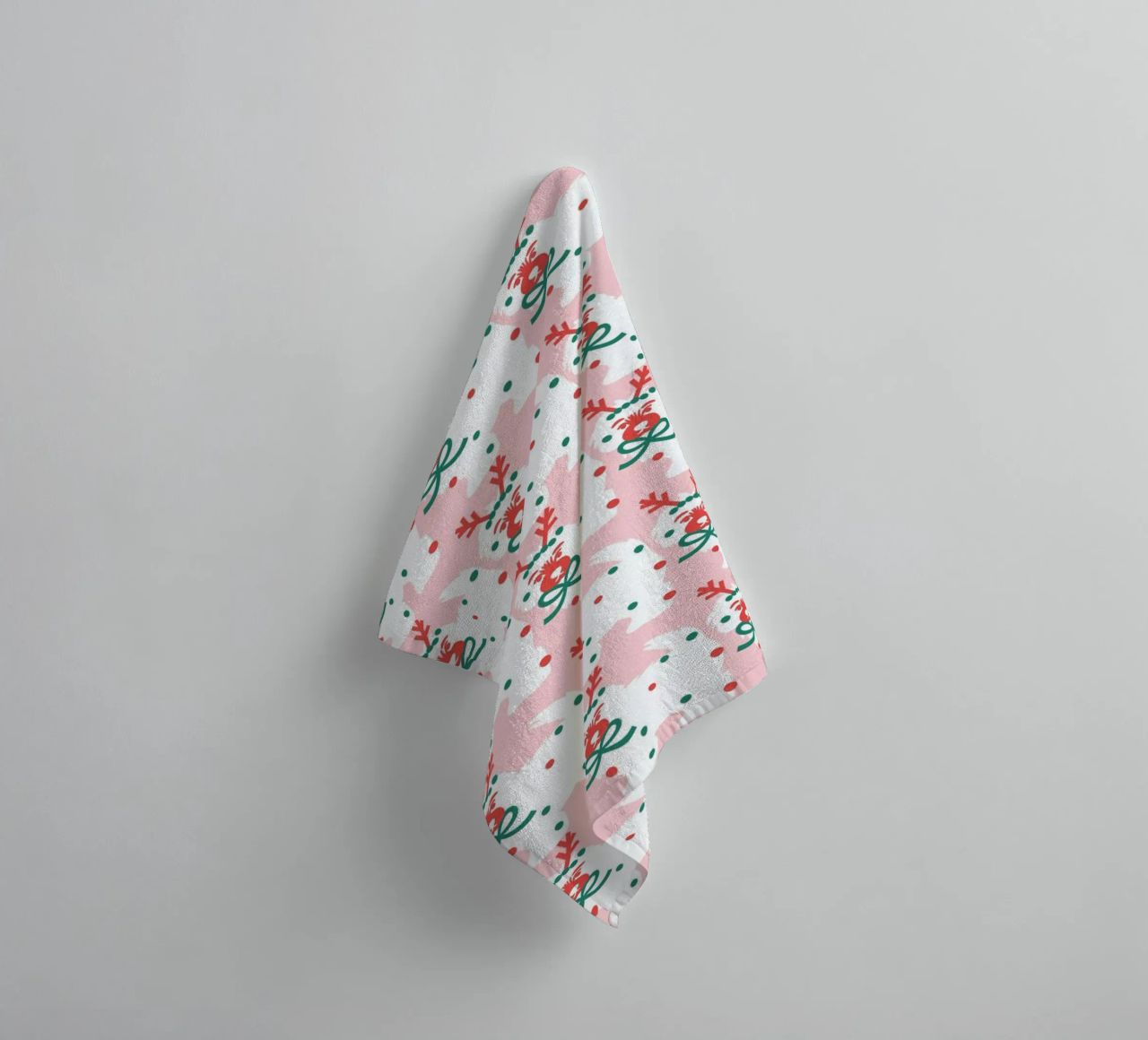Merry Woofmas towel by Mariery Young