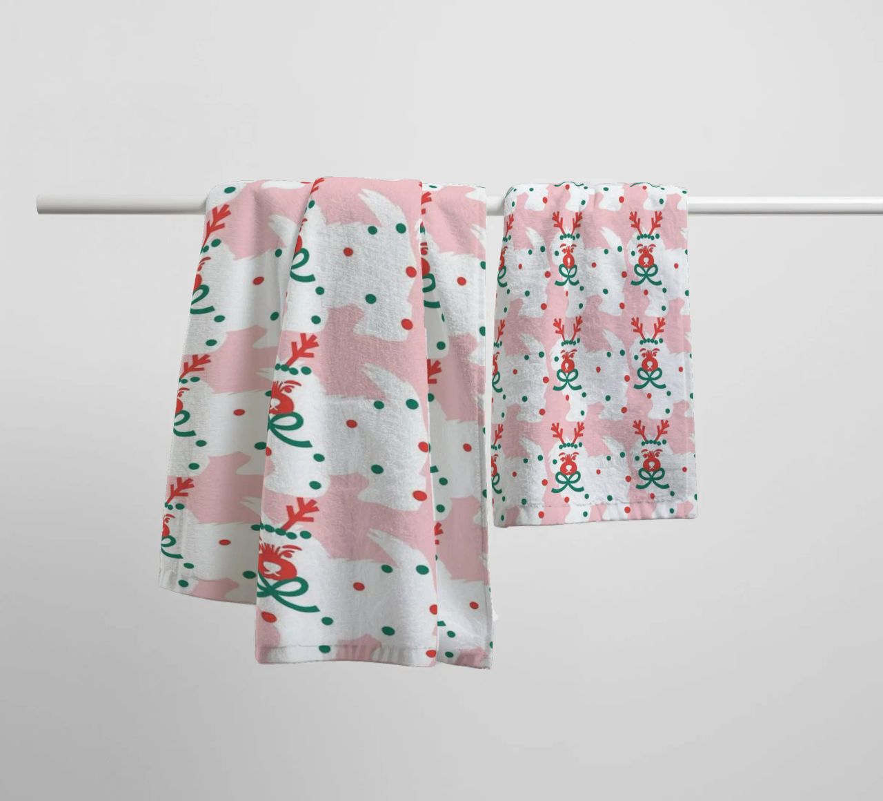 Merry Woofmas towel by Mariery Young