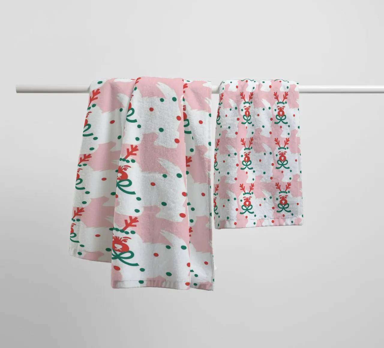 Merry Woofmas badhanddoek van Mariery Young