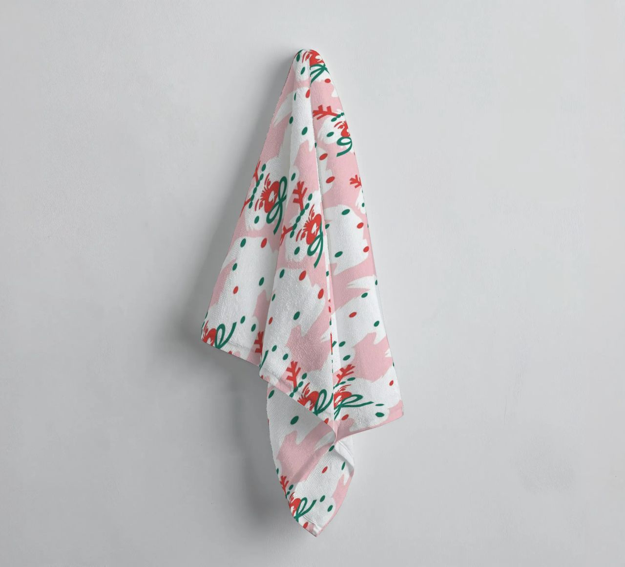 Merry Woofmas towel by Mariery Young