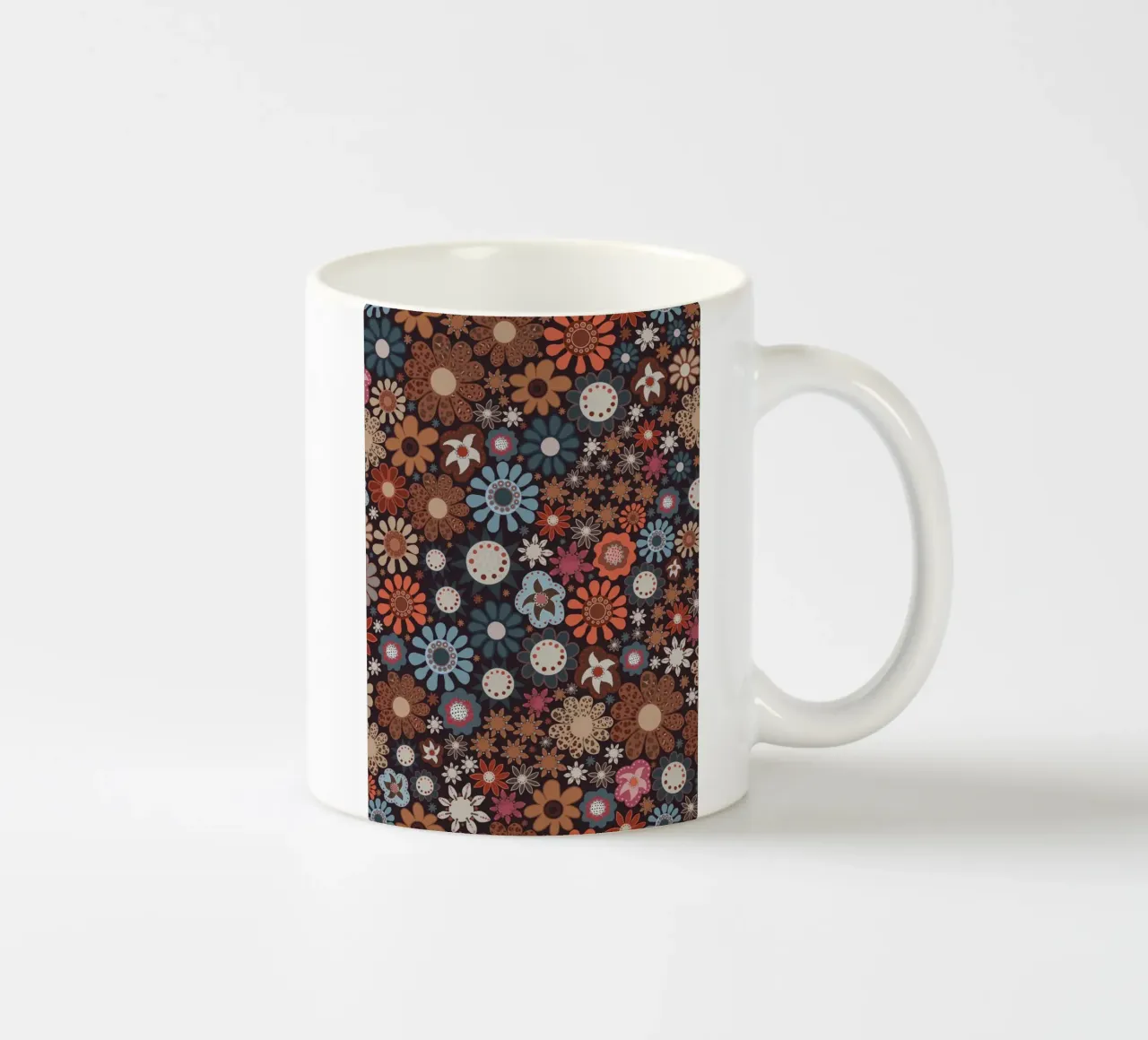 Motivo floreale invernale tazza in ceramica da gulsengunel