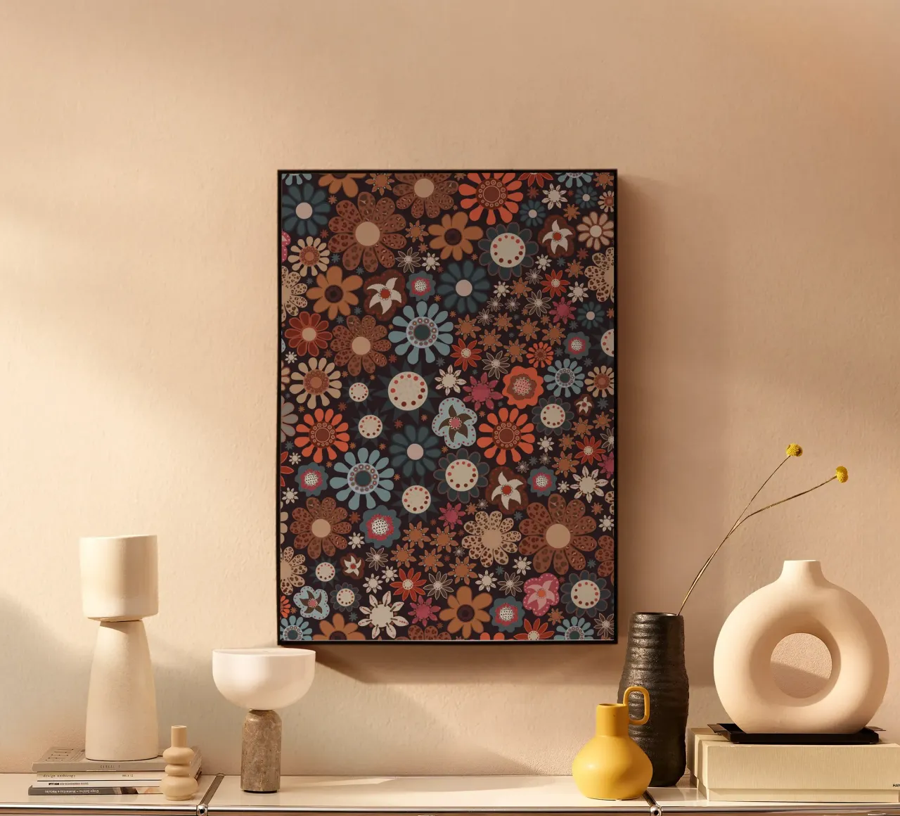 Winter-Blumenmuster Acryl-Glas von gulsengunel