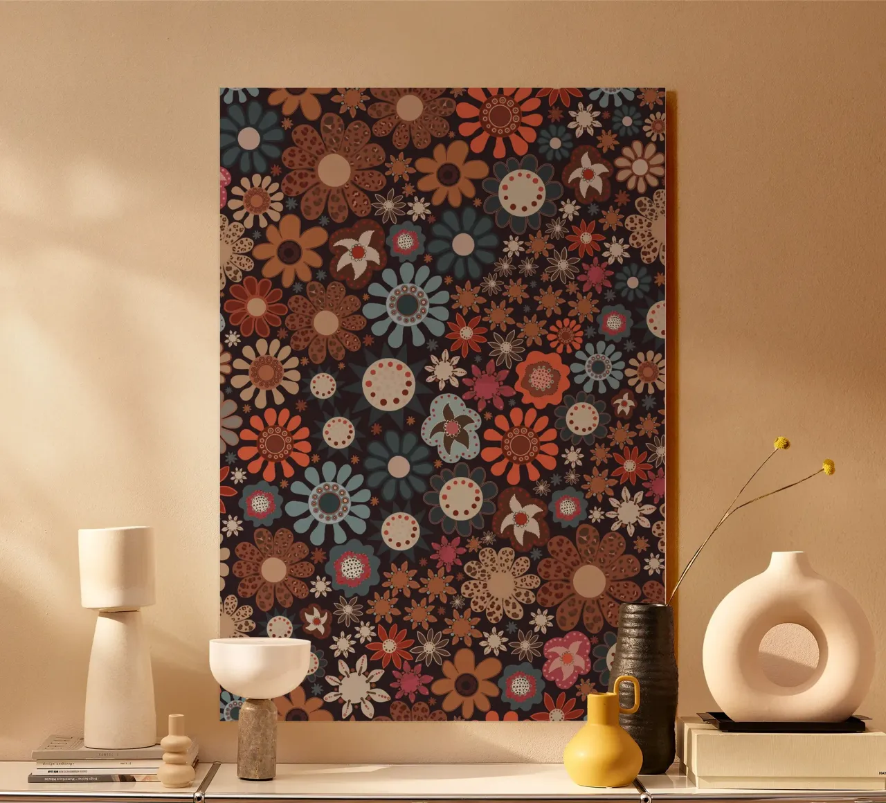 Winter floral pattern plexiglass da gulsengunel