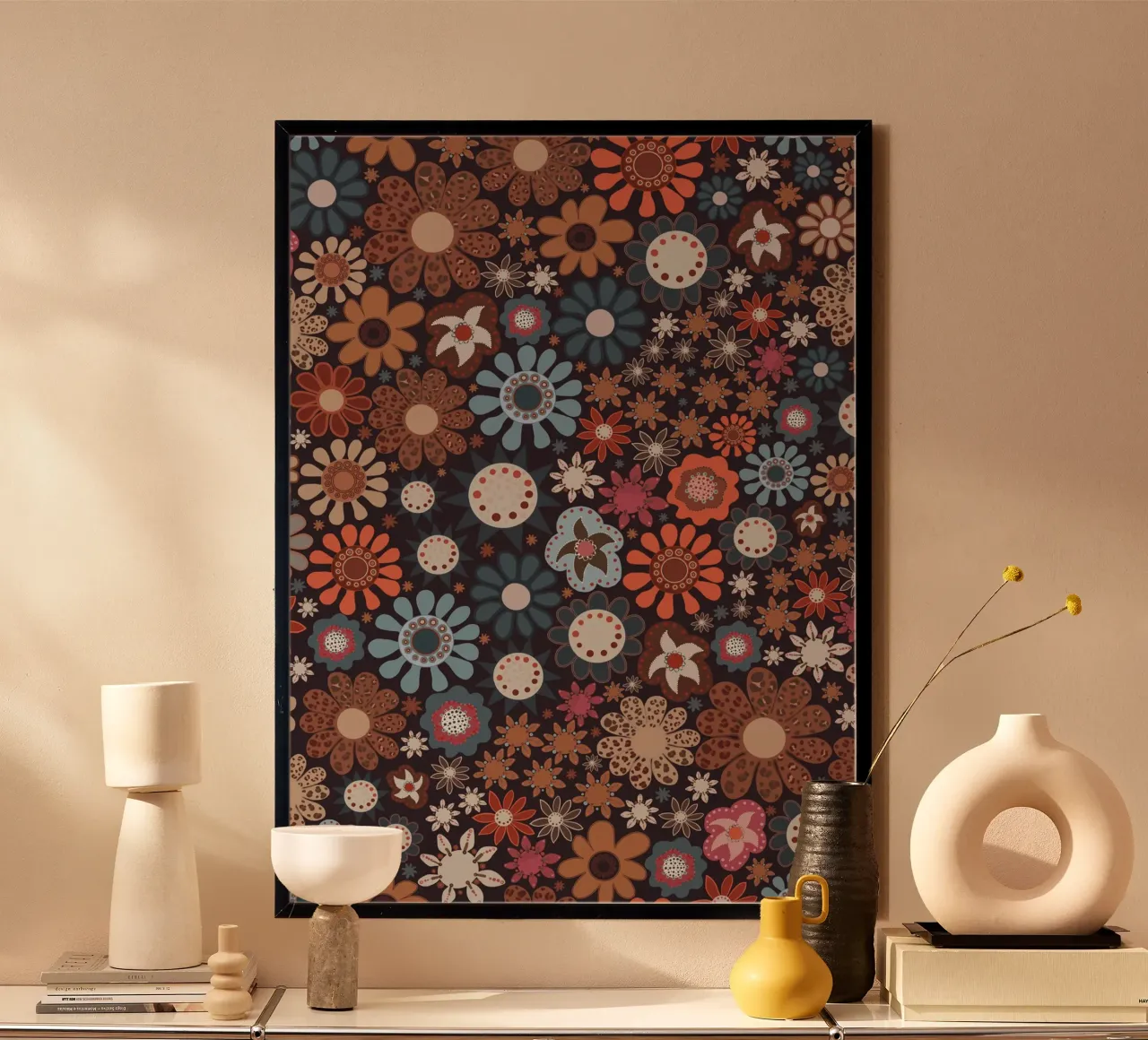 Winter floral pattern poster da gulsengunel