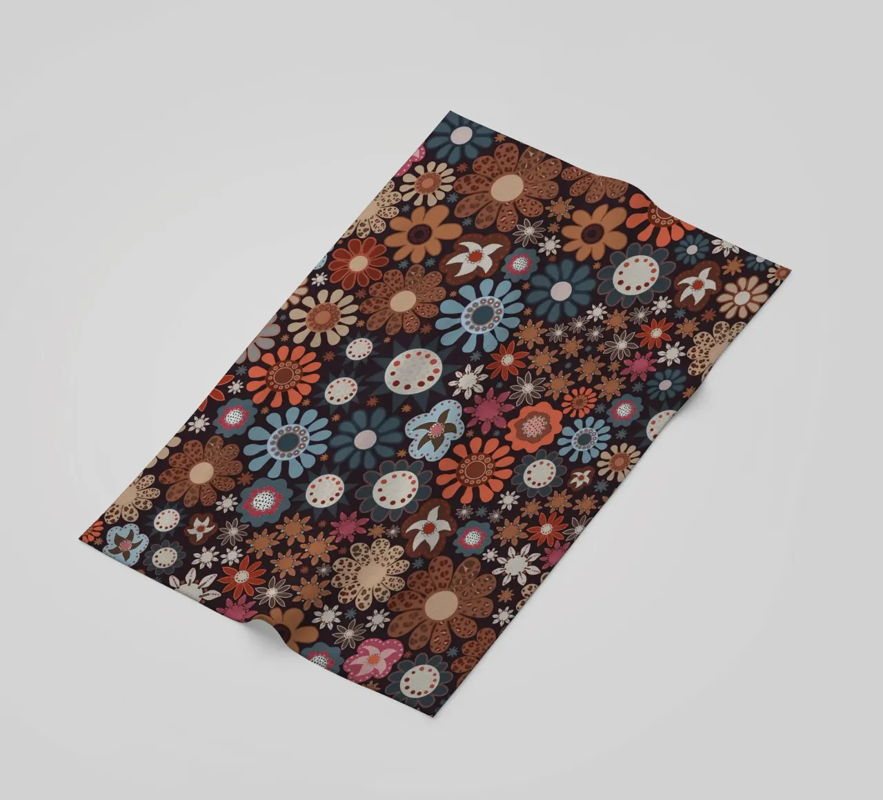 Motivo floreale invernale telo mare da gulsengunel