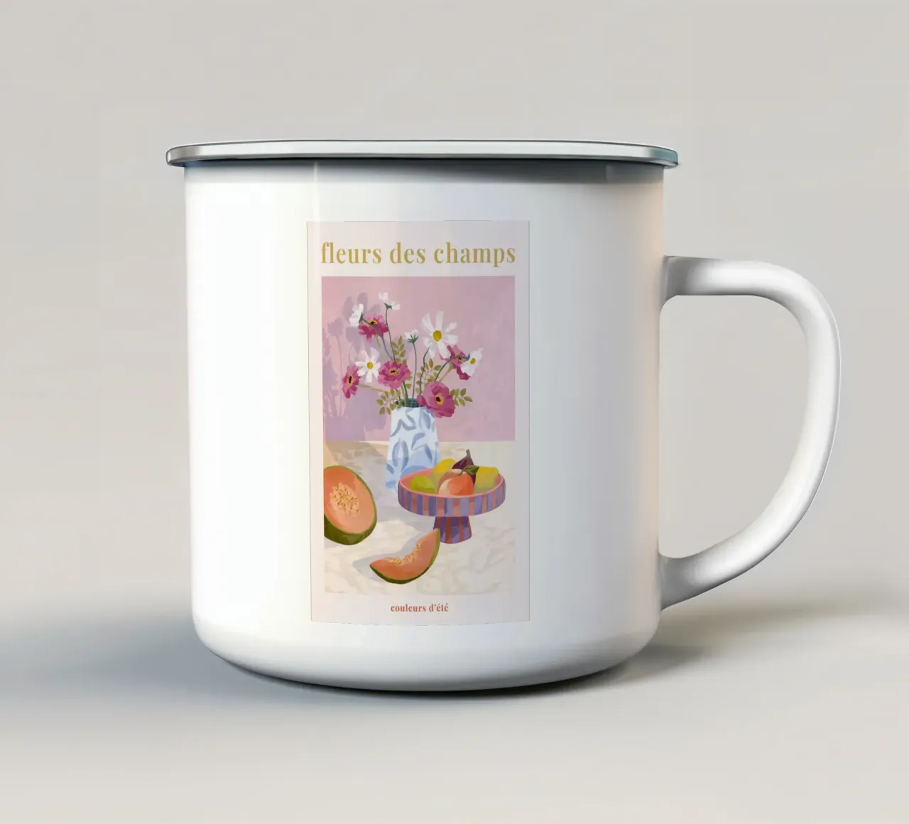 Fleur des Champs I tazza in smalto da xue shop