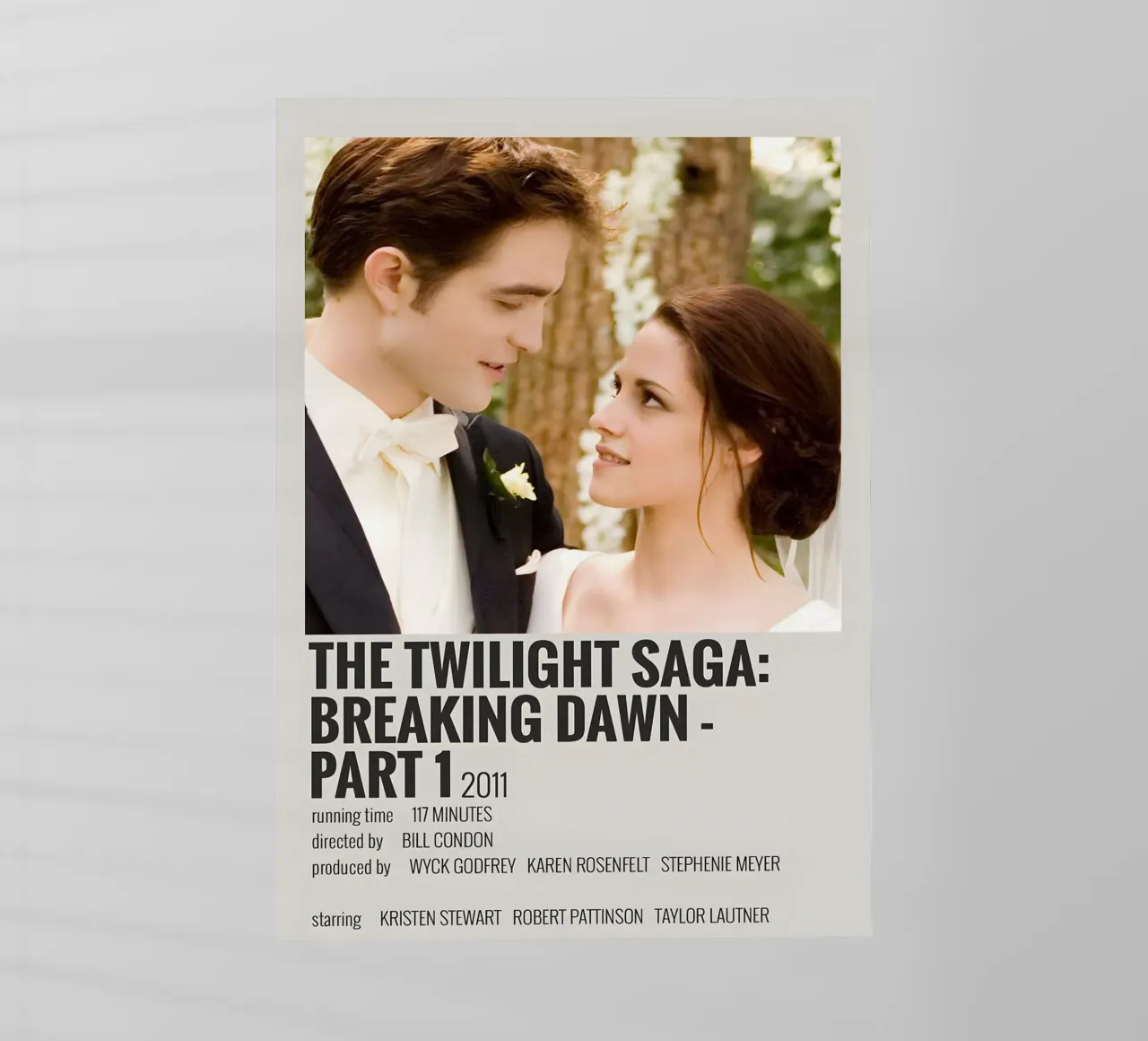 THE TWILIGHT SAGA BREAKING DAWN - PART 1 2011 pellicola backlit da MVFminimalist