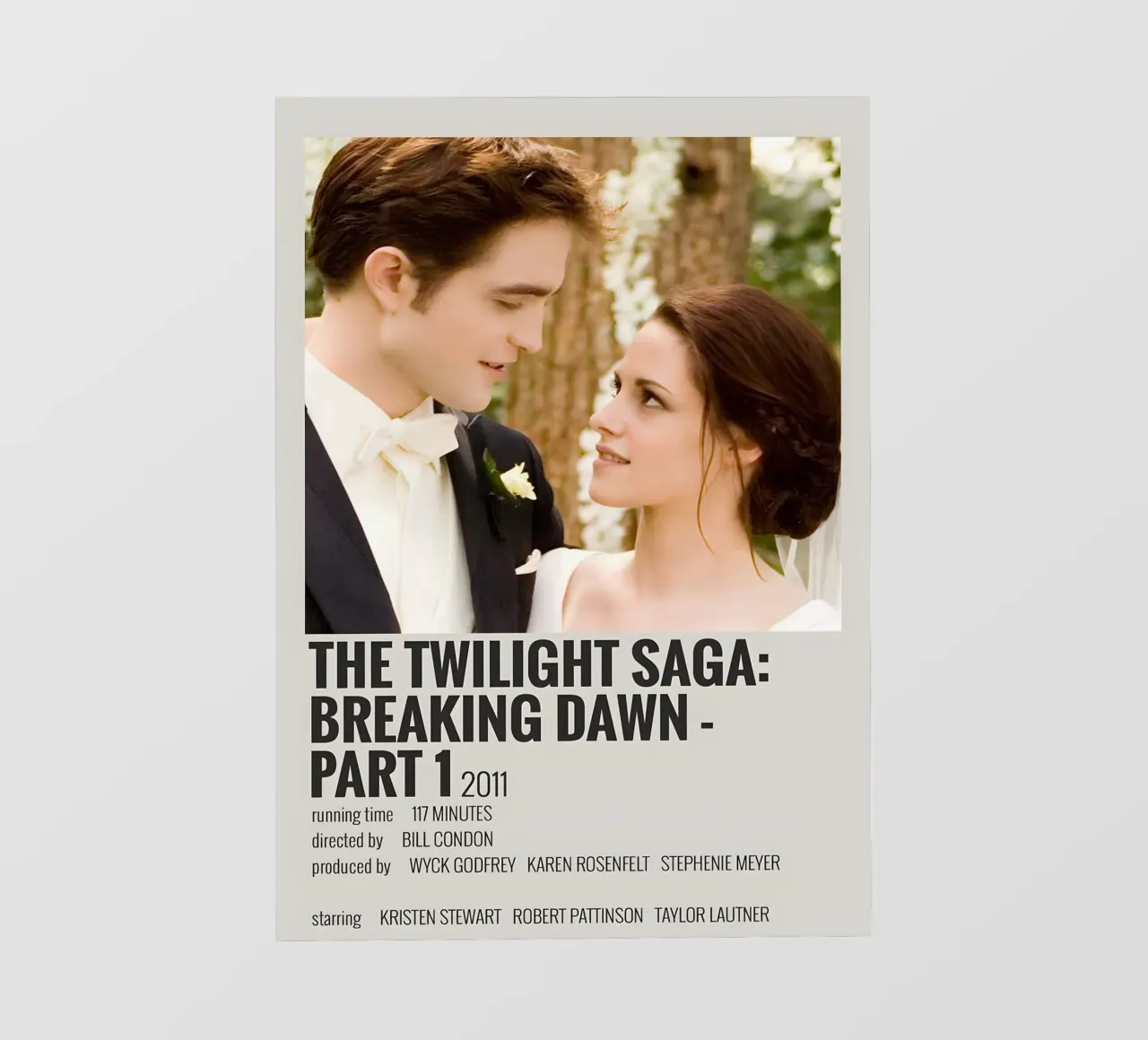 THE TWILIGHT SAGA BREAKING DAWN - PART 1 2011 pellicola backlit da MVFminimalist
