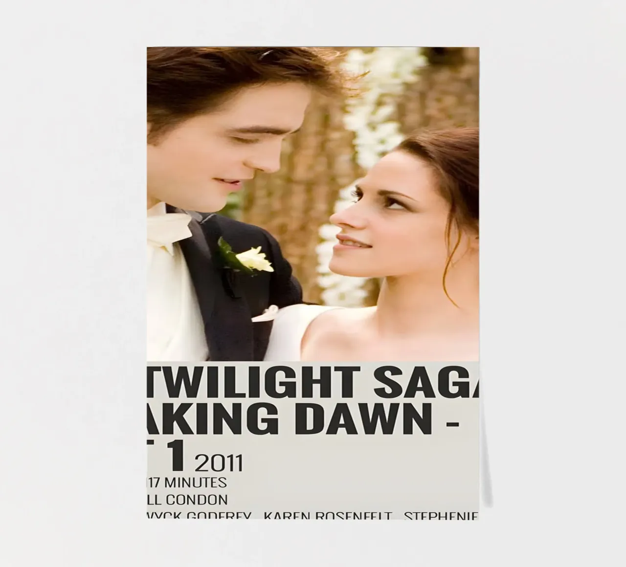 THE TWILIGHT SAGA BREAKING DAWN - PART 1 2011 foglio adesivo da MVFminimalist