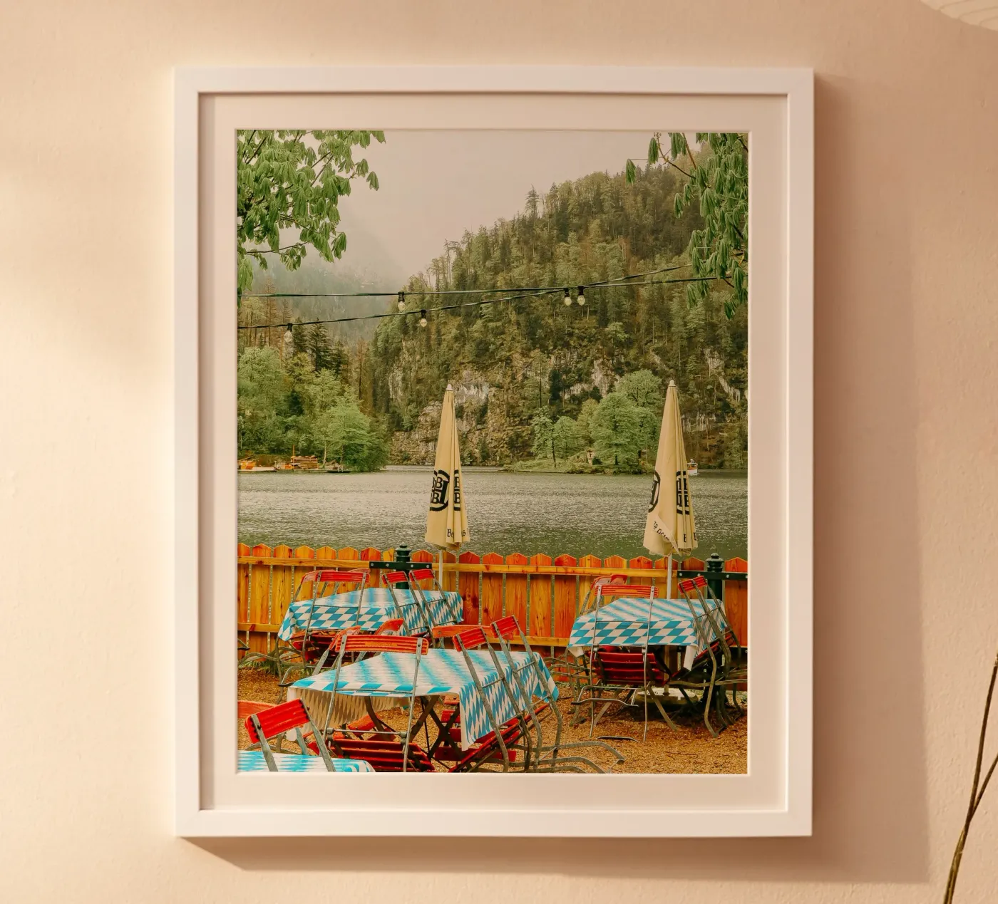 Beierse biertuin poster van Kudamm & Alpen