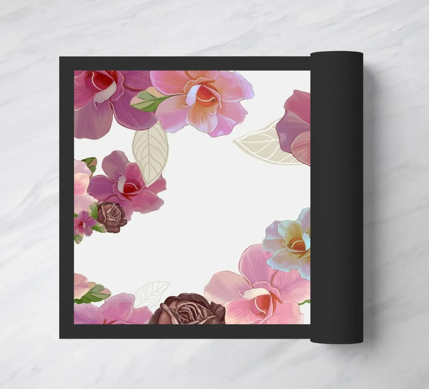 Vintage roses pattern doormat by gulsengunel