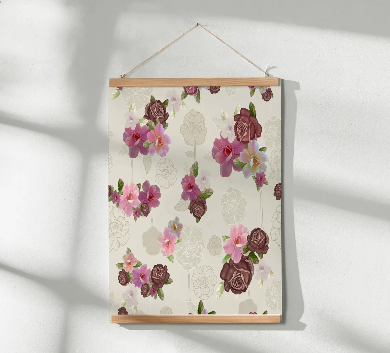 Modello di fiore di rose d'epoca carta hahnemühle da gulsengunel