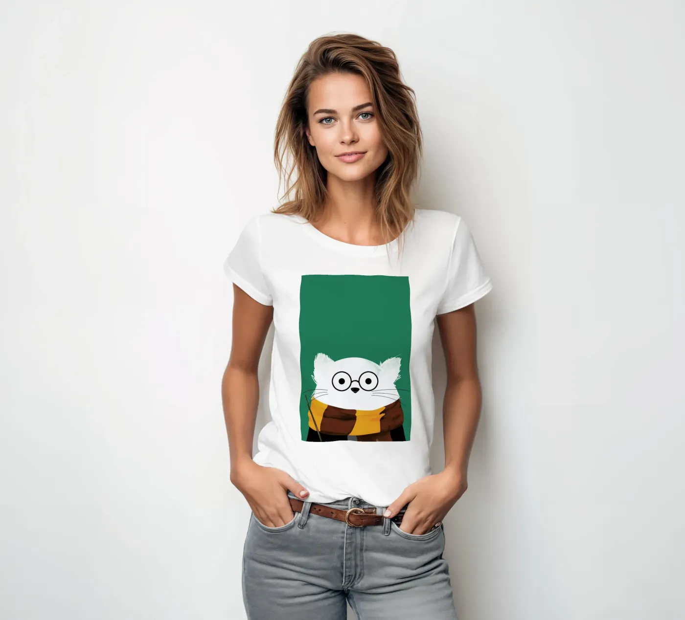 Cat Harry t-shirt da donna da Doozal