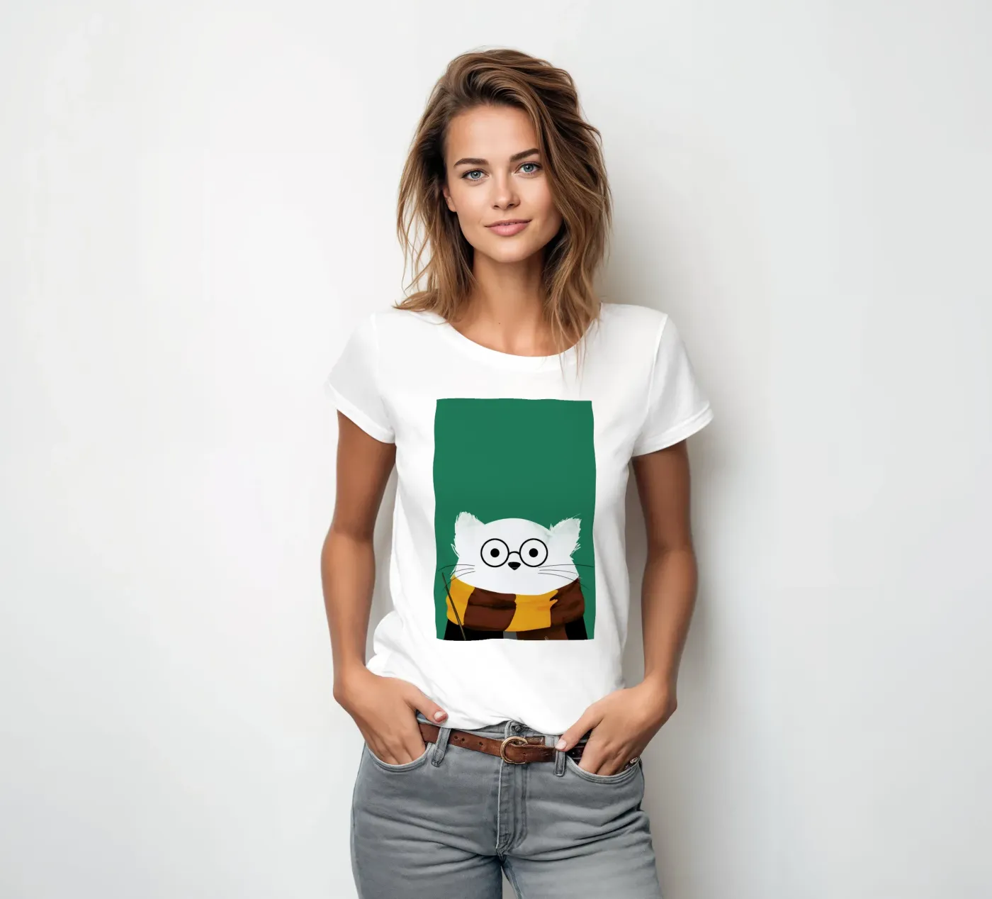 Cat Harry t-shirt da donna da Doozal