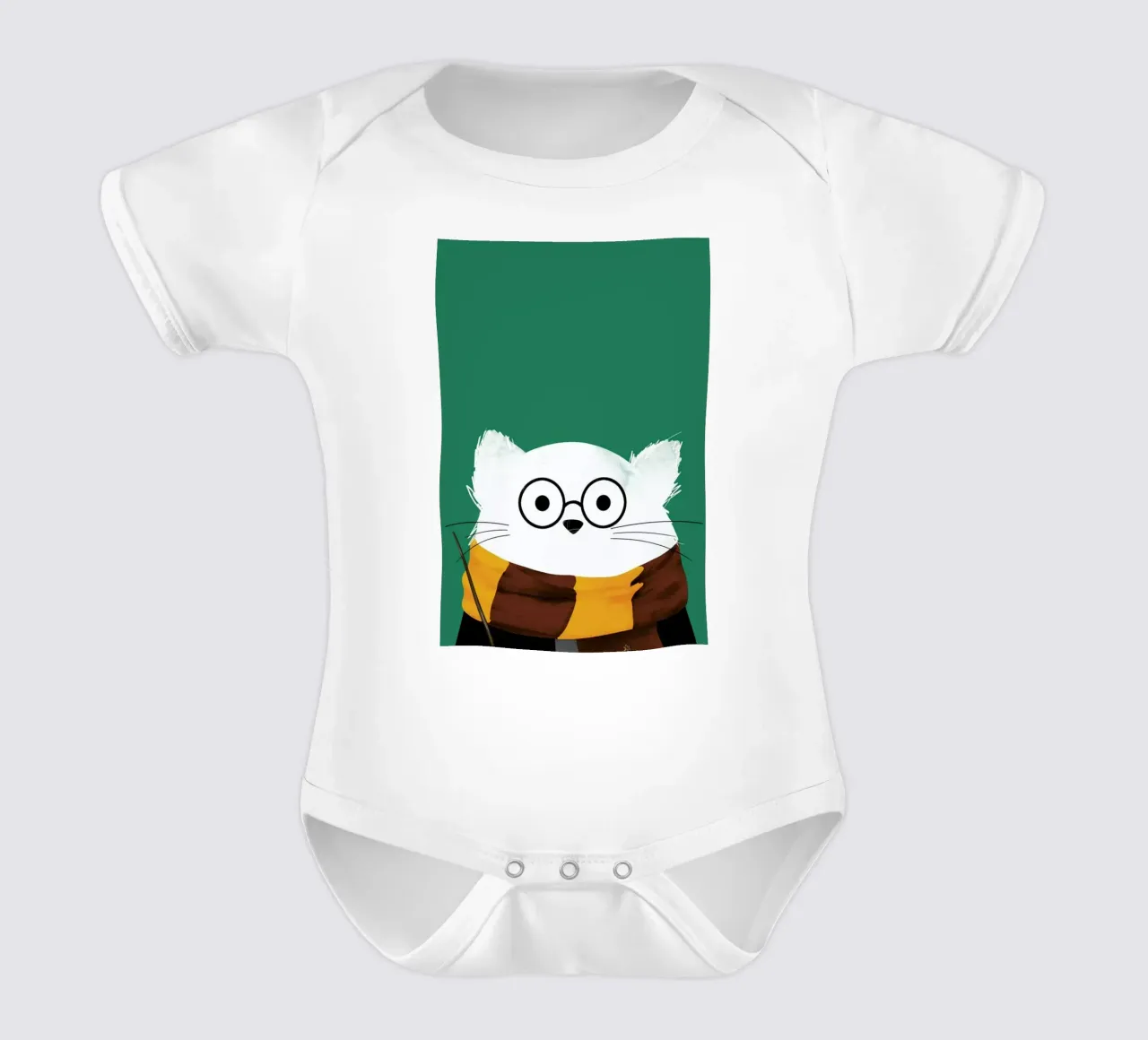 Cat Harry body neonato maniche corte da Doozal