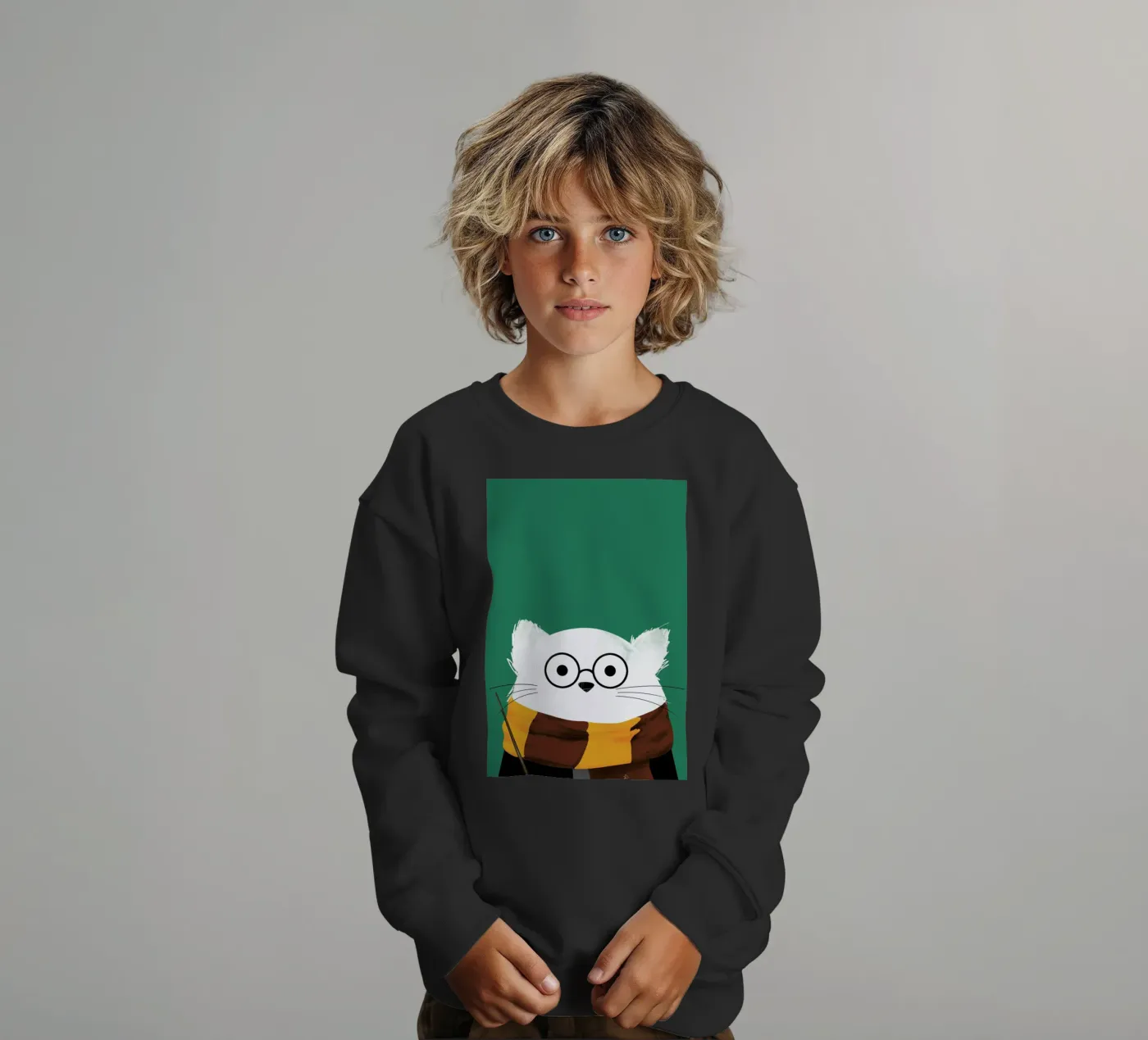 Cat Harry kinder sweatshirt van Doozal
