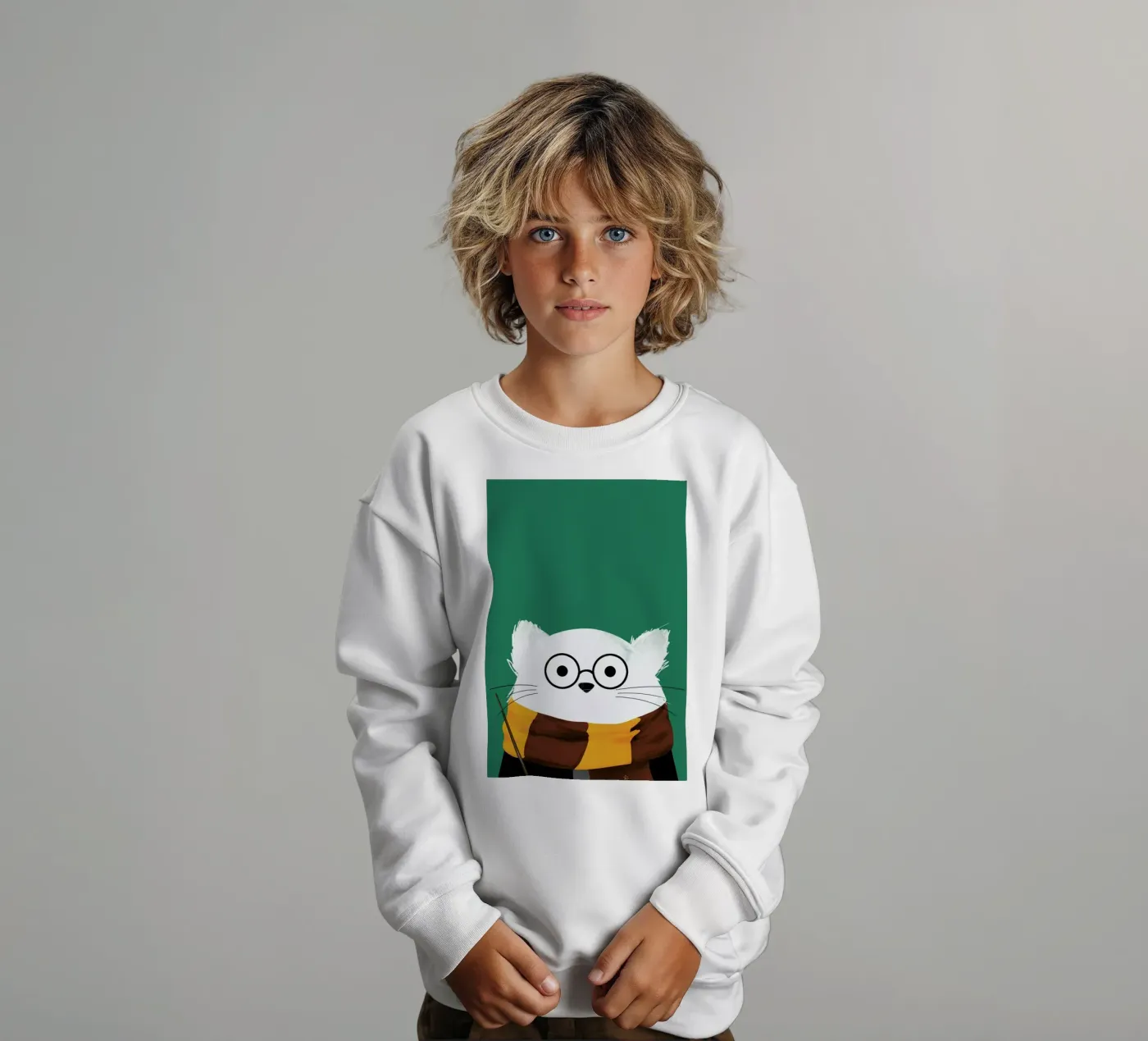 Cat Harry kinder sweatshirt van Doozal