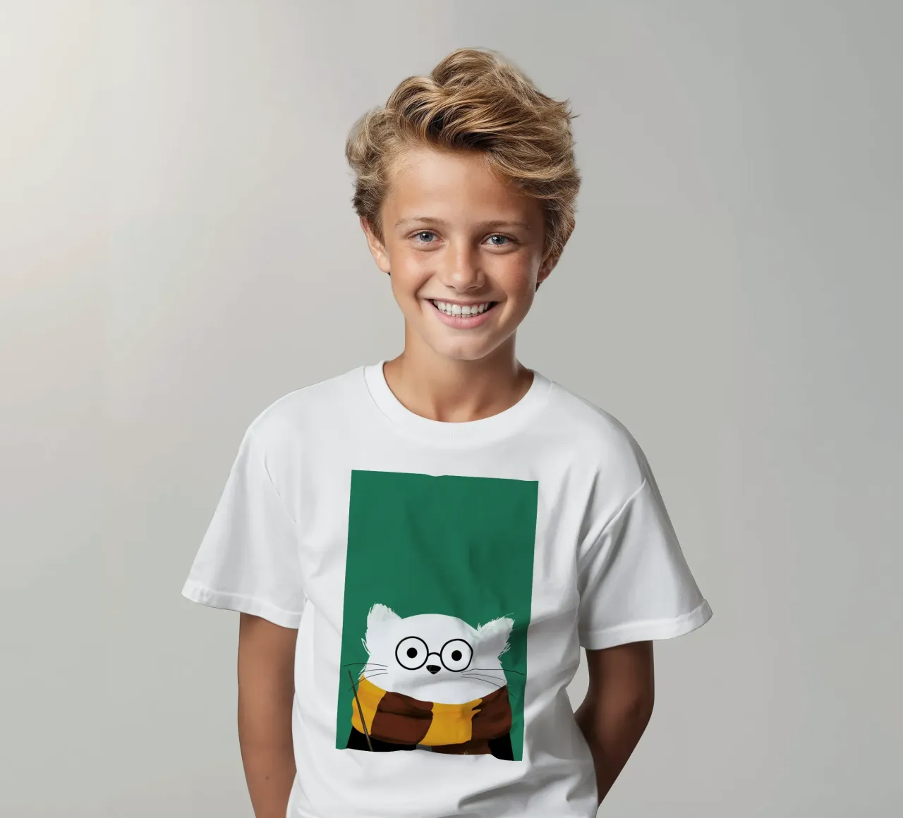 Cat Harry t-shirt bambini da Doozal