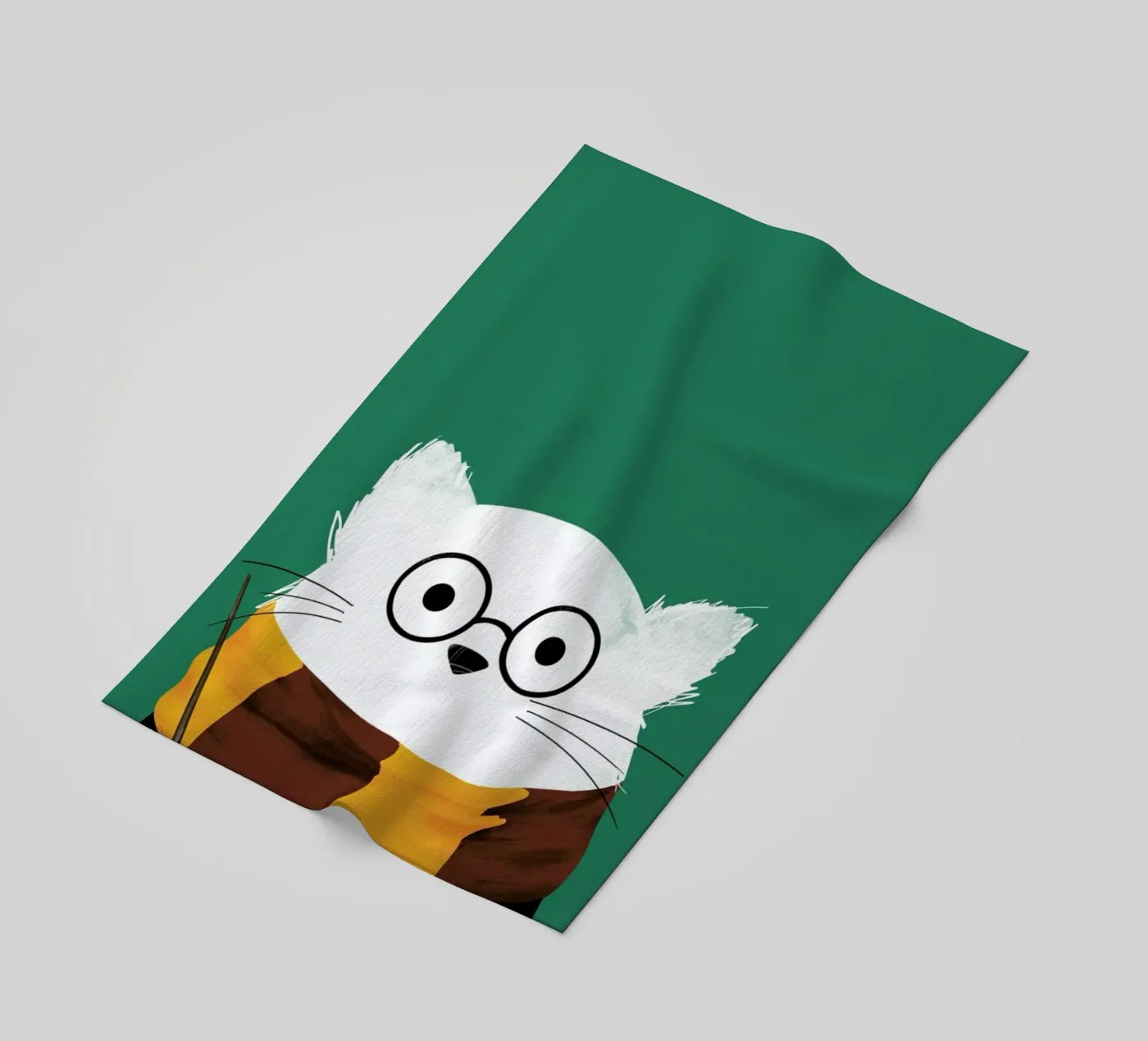 Cat Harry strandhanddoek van Doozal