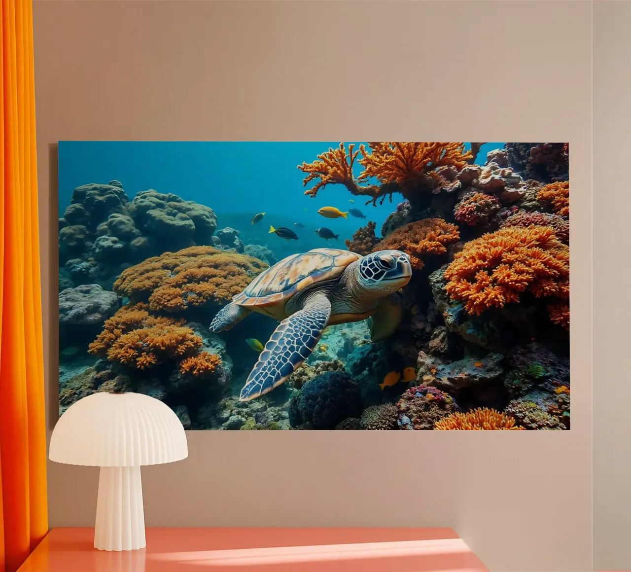 Tortuga jachthaven rustig zwemmend canvas van Wild Beauty