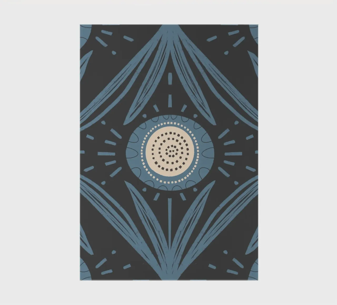 Folk Bloom Radiance - Staubblau auf Anthrazit Notizbuch von susanacosta