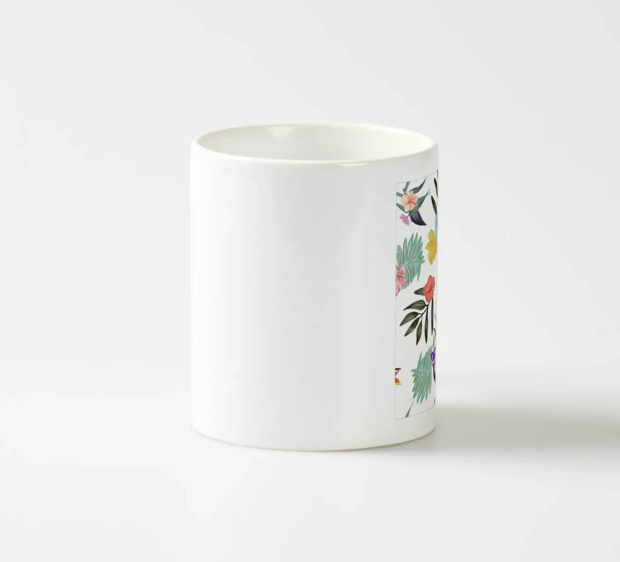 Pennello tropicale acquerello fiori esotici modello tazza in ceramica da gulsengunel