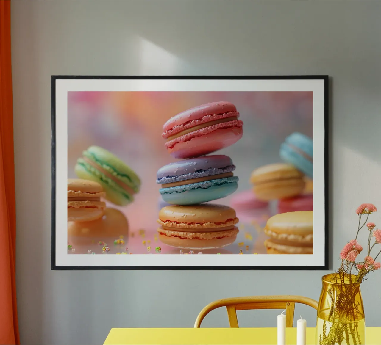 Bunte Macarons poster da M-Ulrich-Digital Art