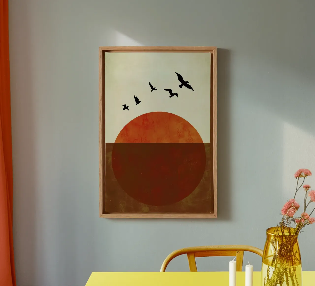 Free To Be canvas with Floater frame by Kubistika