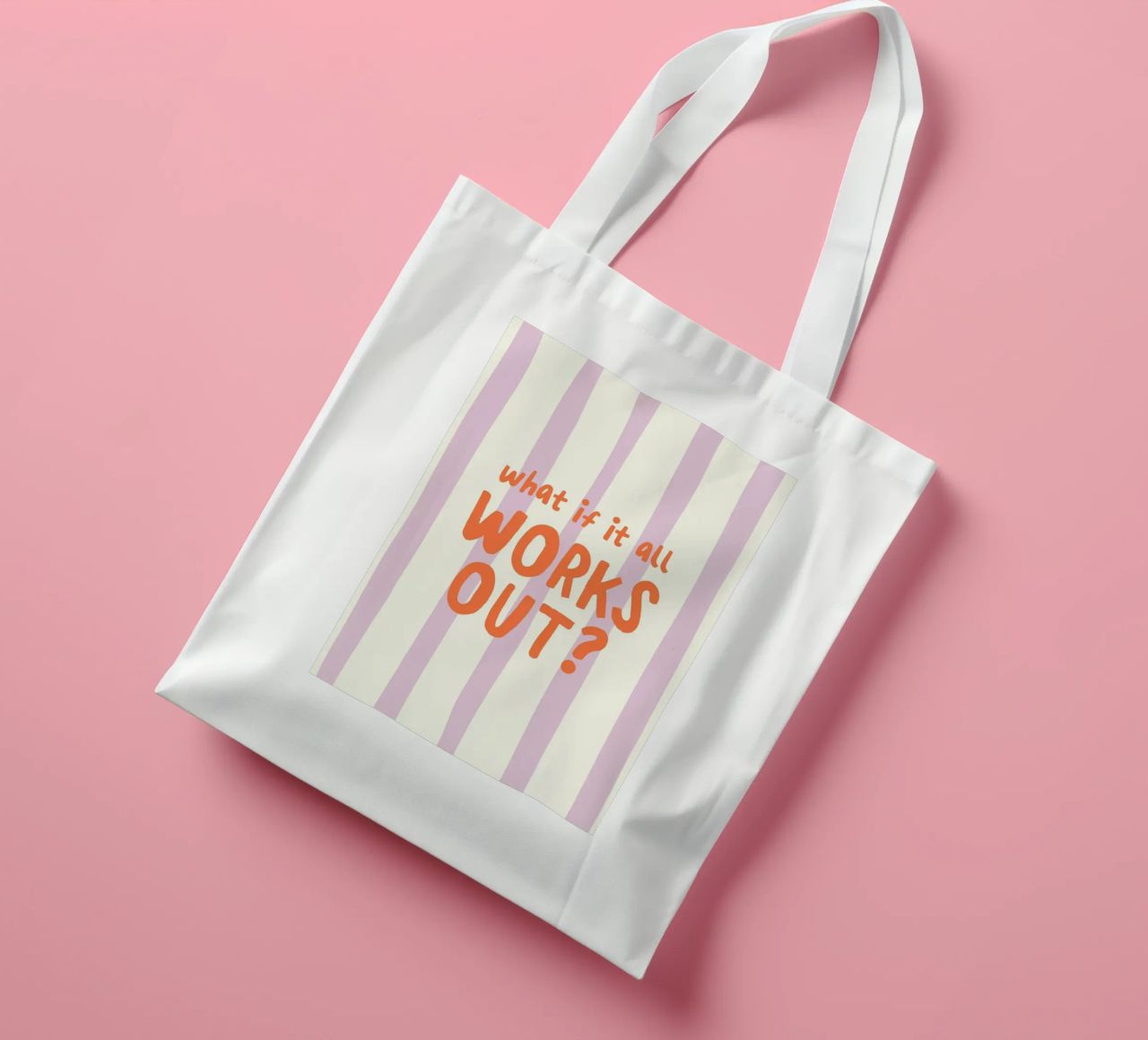 What If It All Works Out borsa in juta da Attaboy Dsgn