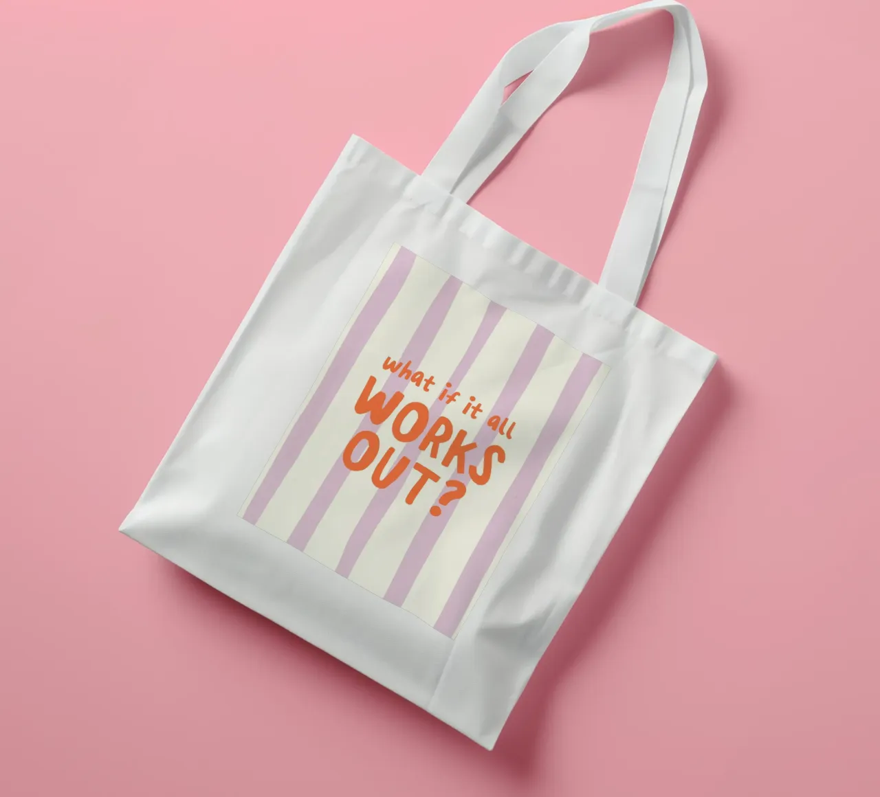 What If It All Works Out borsa in juta da Attaboy Dsgn