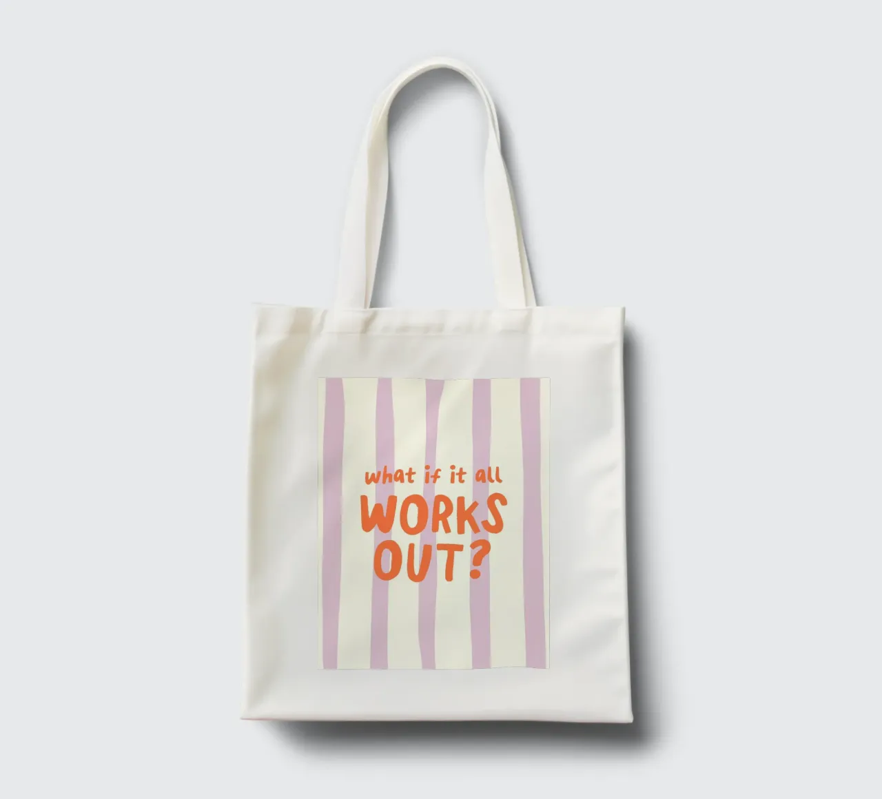 What If It All Works Out borsa in juta da Attaboy Dsgn