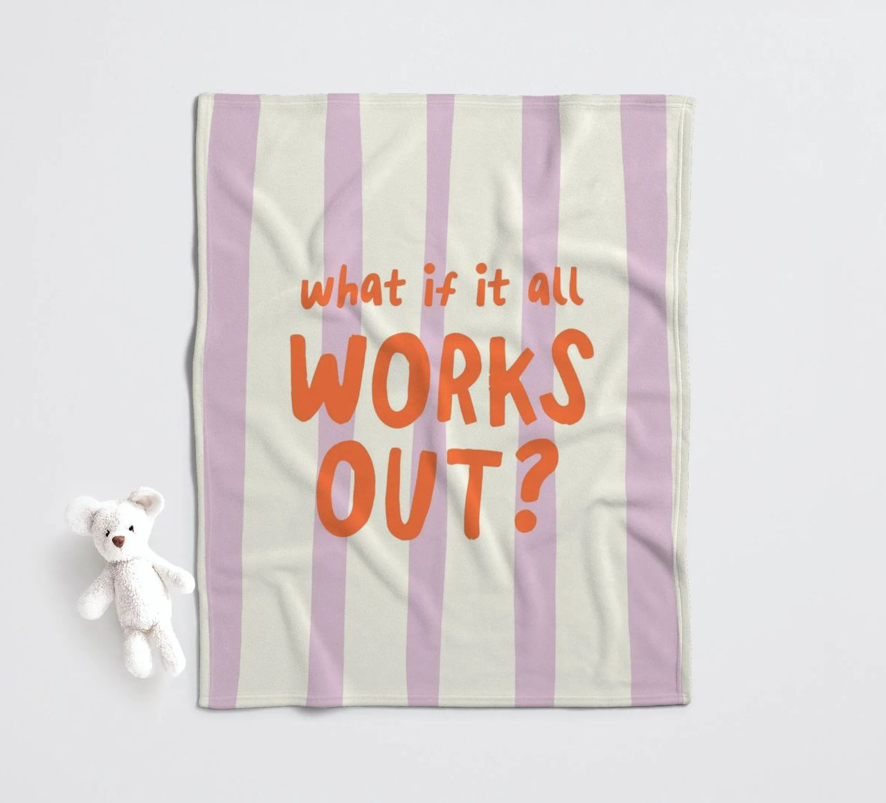 What If It All Works Out coperta in pile da Attaboy Dsgn