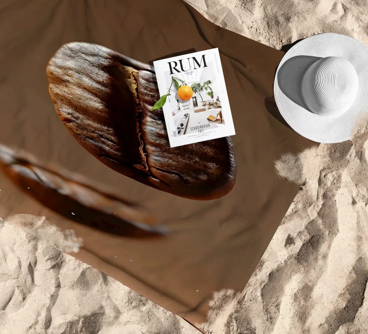 Il piacere del caffè in ogni caso telo mare da M-Ulrich-Digital Art