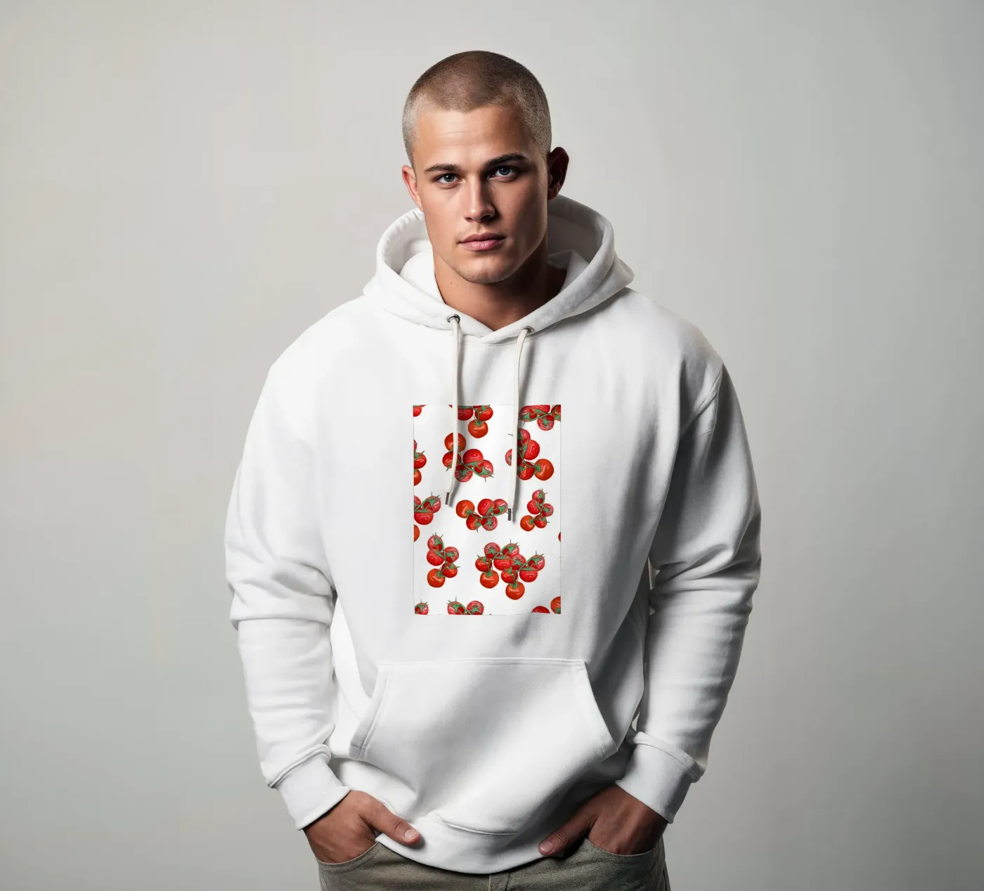 Tomatoes pattern hoodie by gulsengunel
