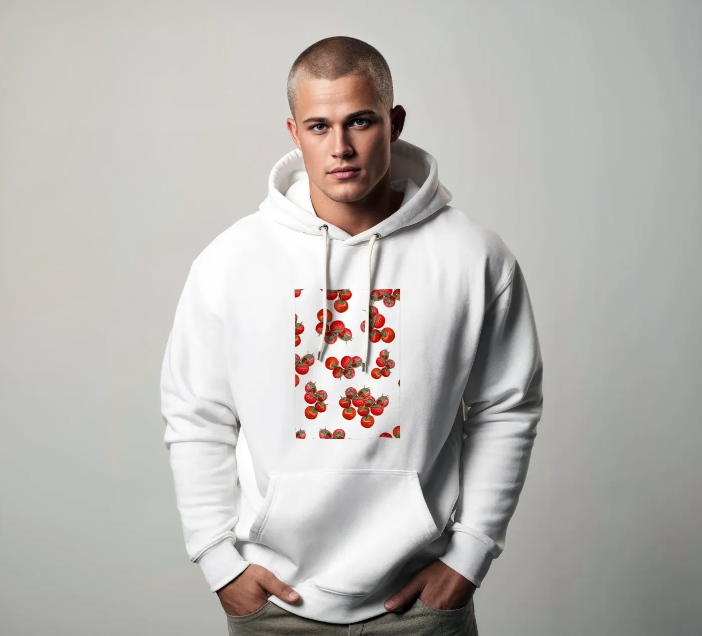 Tomatoes pattern hoodie by gulsengunel