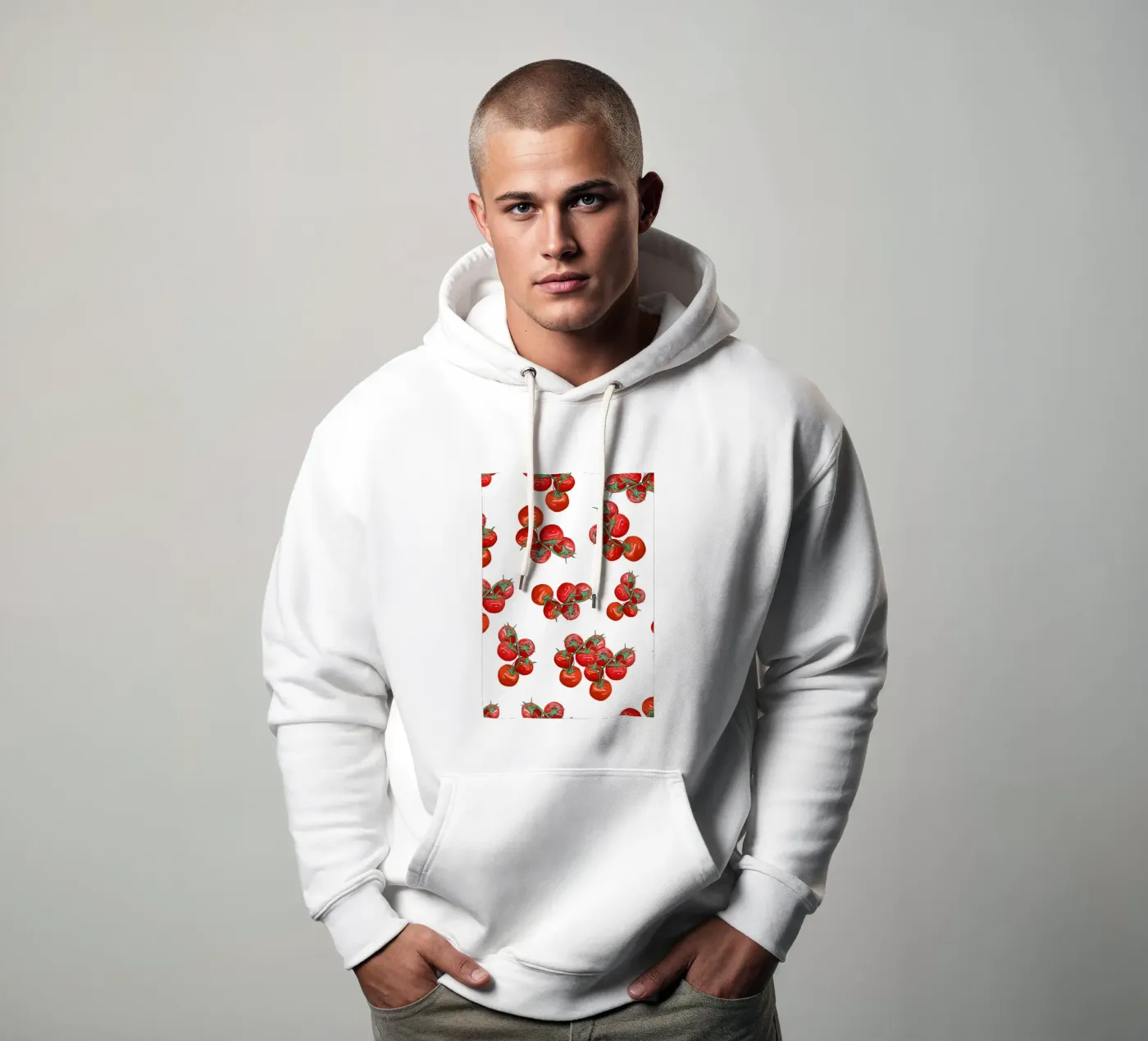 Tomatoes pattern hoodie by gulsengunel