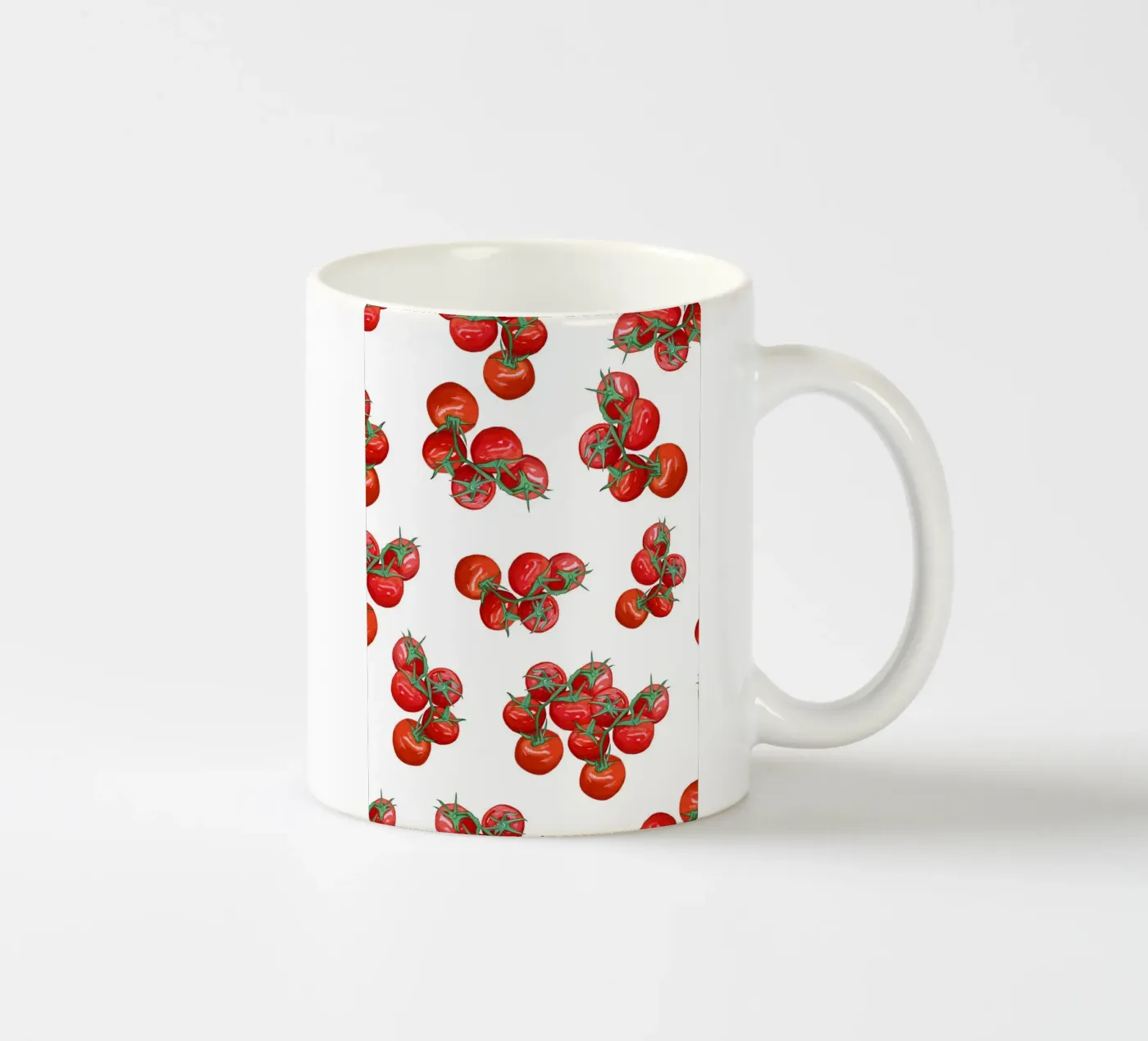 Tomatoes pattern ceramic mug by gulsengunel