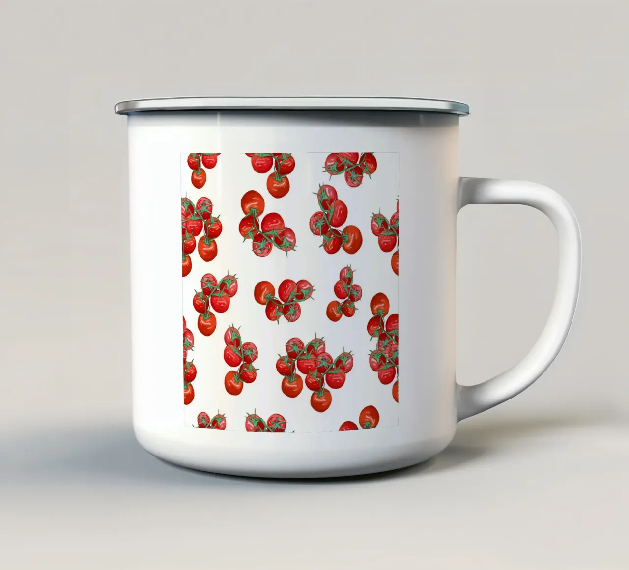 Modello di pomodoro tazza in smalto da gulsengunel
